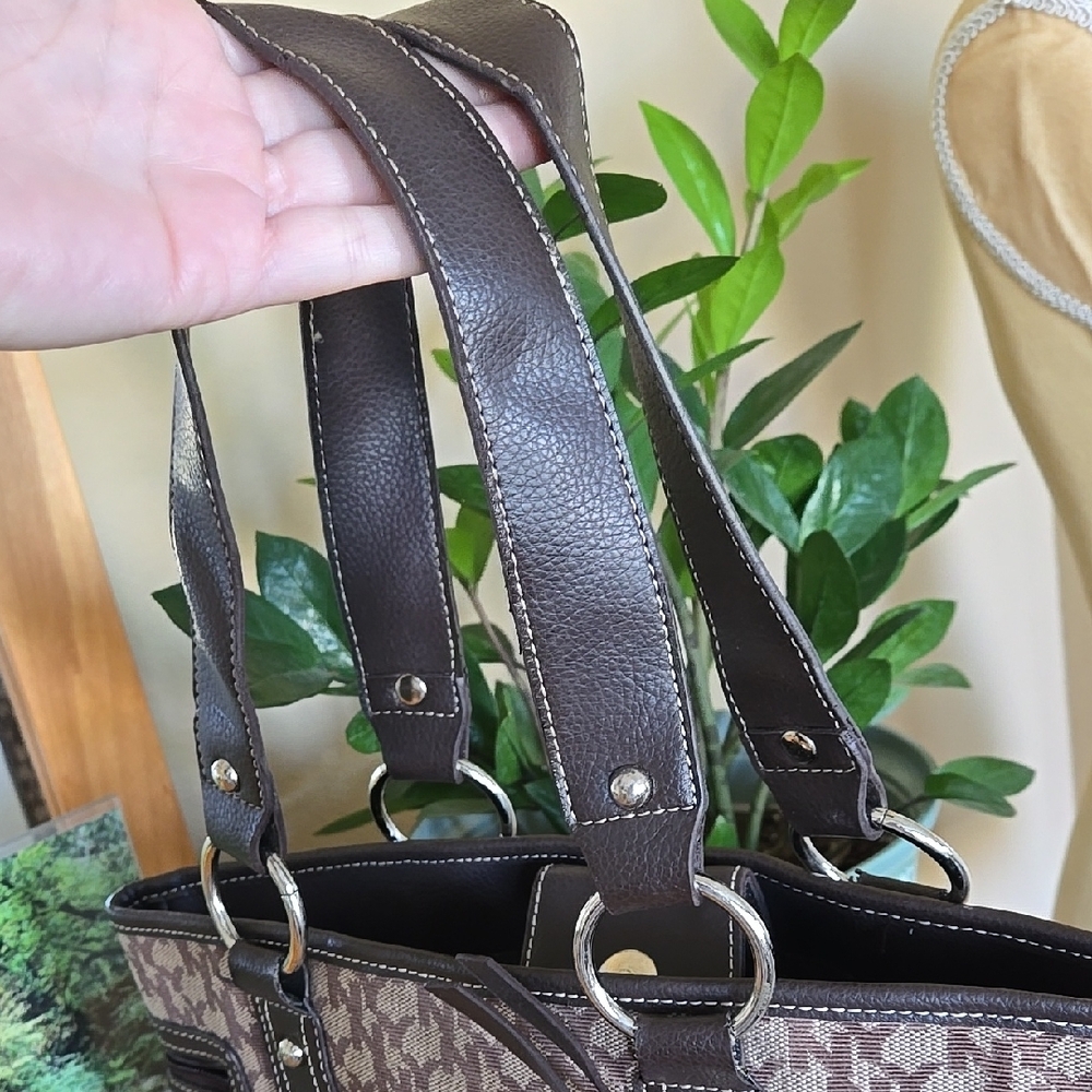 New York & Company Brown Signature Tote Bag - Picture 5 of 13